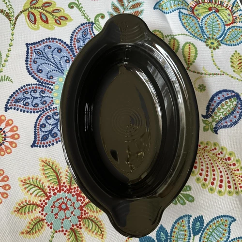 Fiesta Oval Individual Casserole Au Gratin Black  Dish Baking Serving