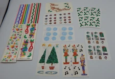 LOT - 39 Creative Memories Christmas Holiday Stickers & More - Mrs.Grossman E377