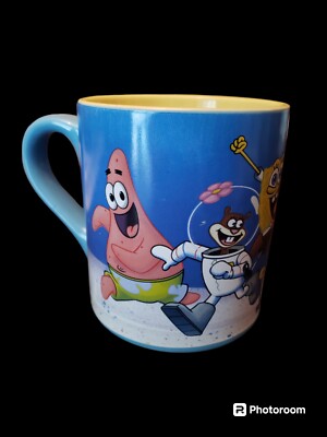 SpongeBob SquarePants Nickelodeon Coffee Mug 14oz Cup Patrick Mr Crabs Sandy