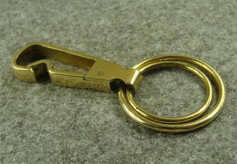 Solid brass deals key ring