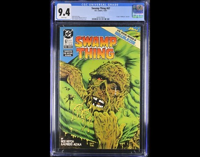 Swamp Thing #67 - DC 1987 - 6 page Hellblazer preview - CGC 9.4
