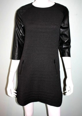sanctuary faux leather dress Sanctuary Leather Like Shirt Dress main image 0