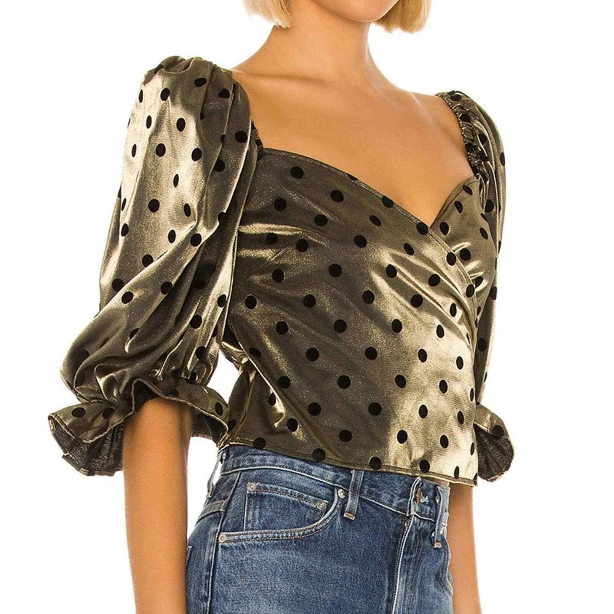 Revolve polka dot top cheap