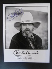 Charlie Daniels autograph signed 20x25 cm picture B/W 
