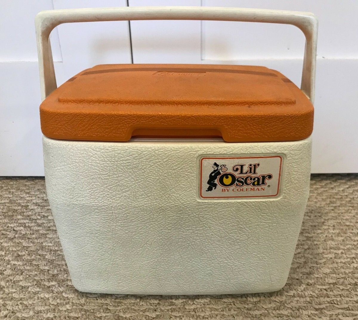 Vintage Orange/White Coleman Lil Oscar Cooler #5272 | eBay