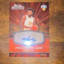 2021-22 Wild Card Alumination - Autographs Josiah-Jordan James Red /100 (AU, RC)