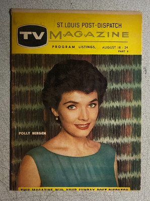 TV MAGAZINE St. Louis (MO) Post-Dispatch August 18 1957 Polly Bergen cover