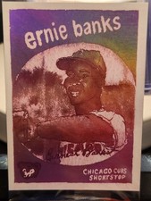 Ernie Banks 2025 Topps Shoebox Treasures Andy Friedman #44 Bubblegum Foil 🟢🟢🟢