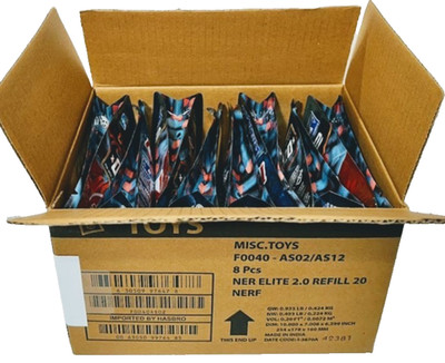 NERF Elite 2.0 Refill Darts Bulk Box 8 Sealed Packs-160 Official Foam Dart Total