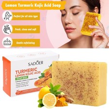 Turmeric Lemon Kojic Acid Soap Dark Spot Whitening Skin Brightening Lightening