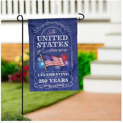 Evergreen 250th Anniversary Applique Garden Flag