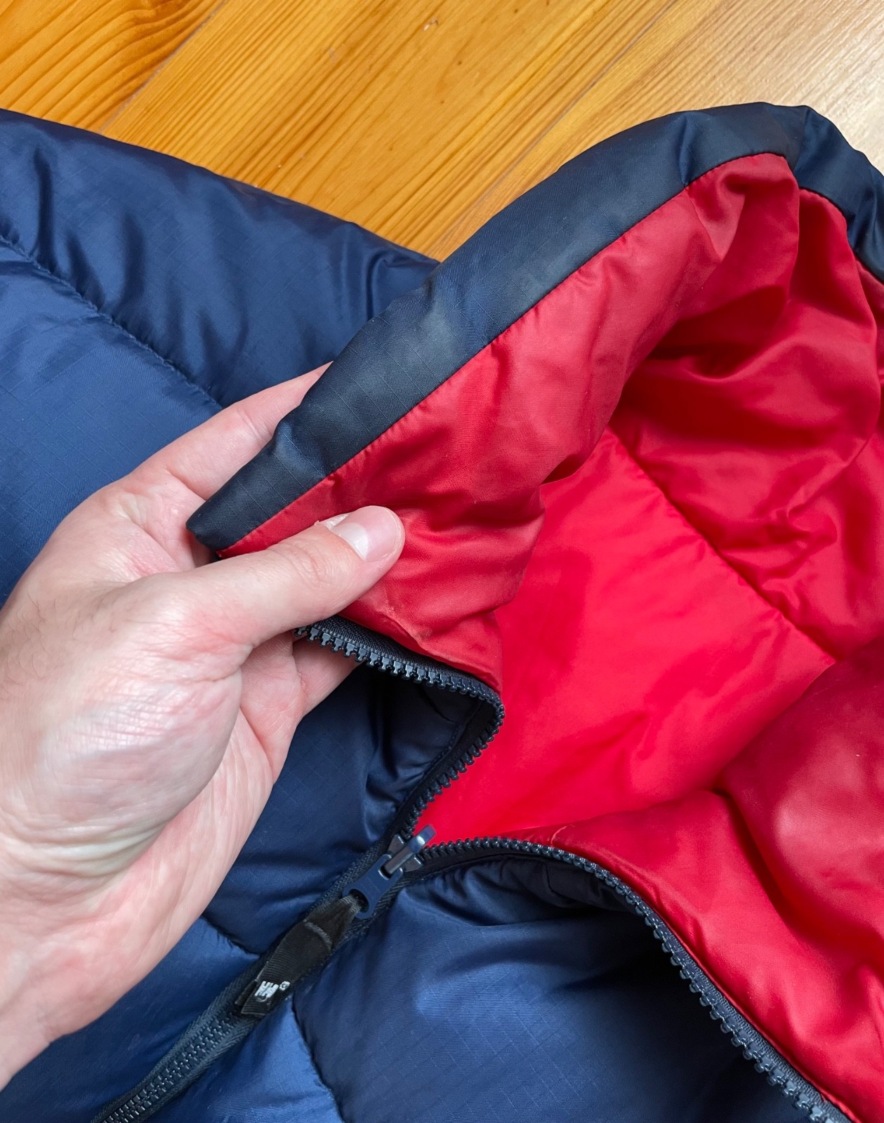 Helly Hansen Puffer Down Jacket Reversible Navy R… - image 5