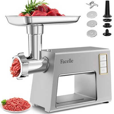 Facelle Electric Meat Grinder for Home Use, Mincer Machine with Stainless Ste...