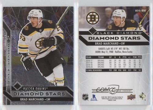 2020-21 Upper Deck Black Diamond Black Diamond Stars /349 Brad Marchand #BDS-BM