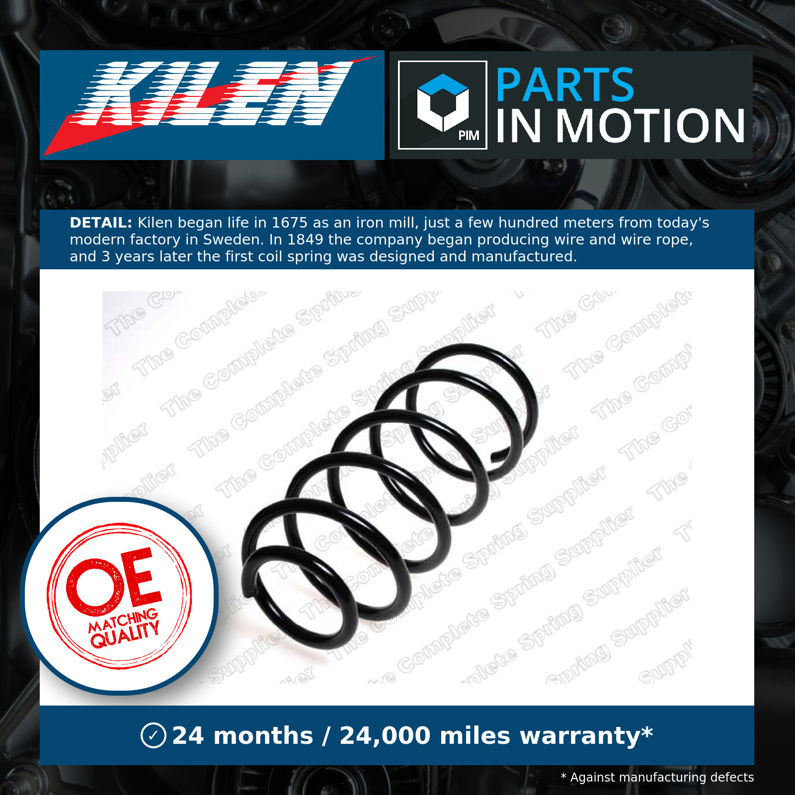 Kilen 13428 Front Coil Spring Fits Ford Tourneo Connect Transit 4366965 4401618 - Image 4