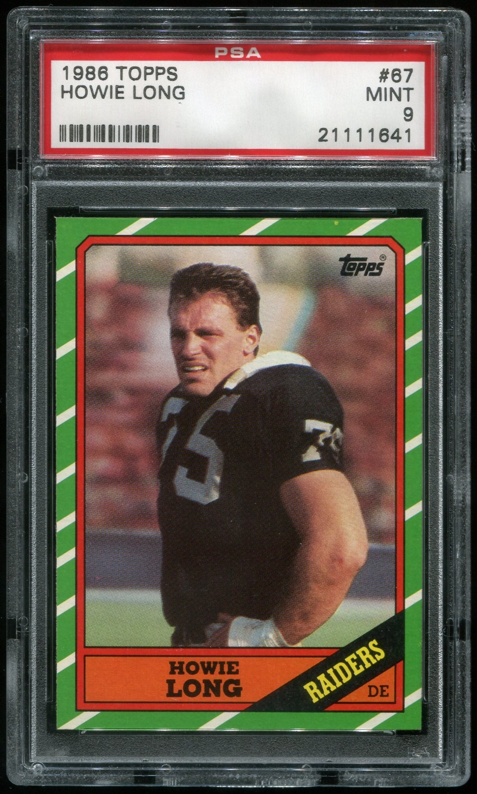 1986 Topps #67 Howie Long (HOF) PSA 9 (21111641)