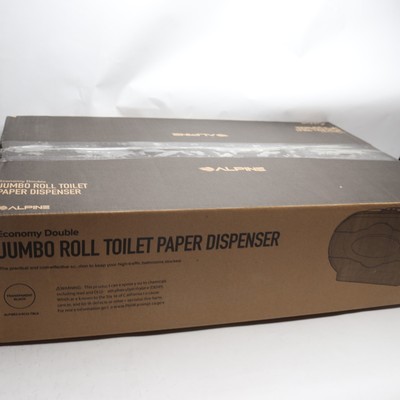 Alpine Industries Jumbo Double Roll Toilet Paper Dispenser 482-2