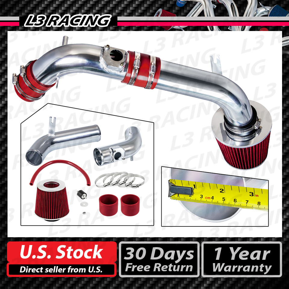 RED COLD INDUCTION AIR INTAKE+DRY FILTER Mazda 03-08 Mazda6 2.3L L4 i 4dr 5dr