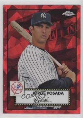 2021 Chrome Platinum Anniversary Red Atomic Refractor 59/100 Jorge Posada 13os