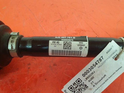 AUDI TTS DRIVESHAFT DRIVER SIDE OFFSIDE RH 2015 2.0L PETROL CJXG 8J0407761D - Picture 3 of 11
