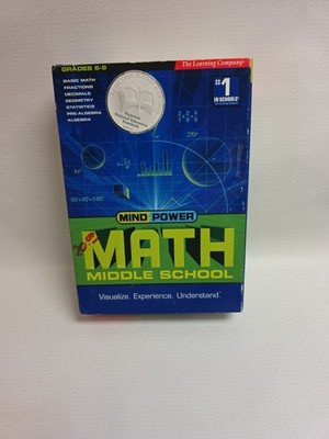 Mind Power Math Middle School PC Win/MAC 4 CD's Set - Basic, Pre Alg and Algebra