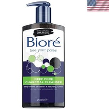 Biore Deep Pore Charcoal Face Wash for Oily Skin, 6.77 Oz - Clean Refresh