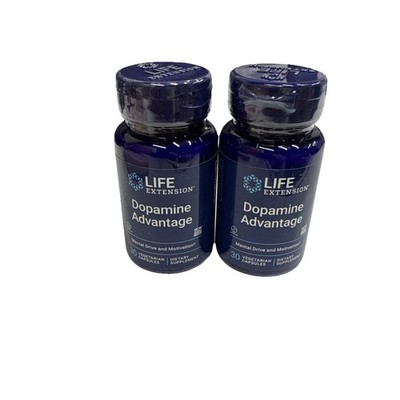 DOPAMINE ADVANTAGE MENTAL DRIVE MOTIVATION SUPPORT 60 Veg Caps LIFE EXTENSION