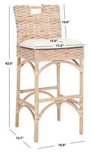 Safavieh FREMONT BARSTOOL, Reduced Price 2172763284 FOX6532D