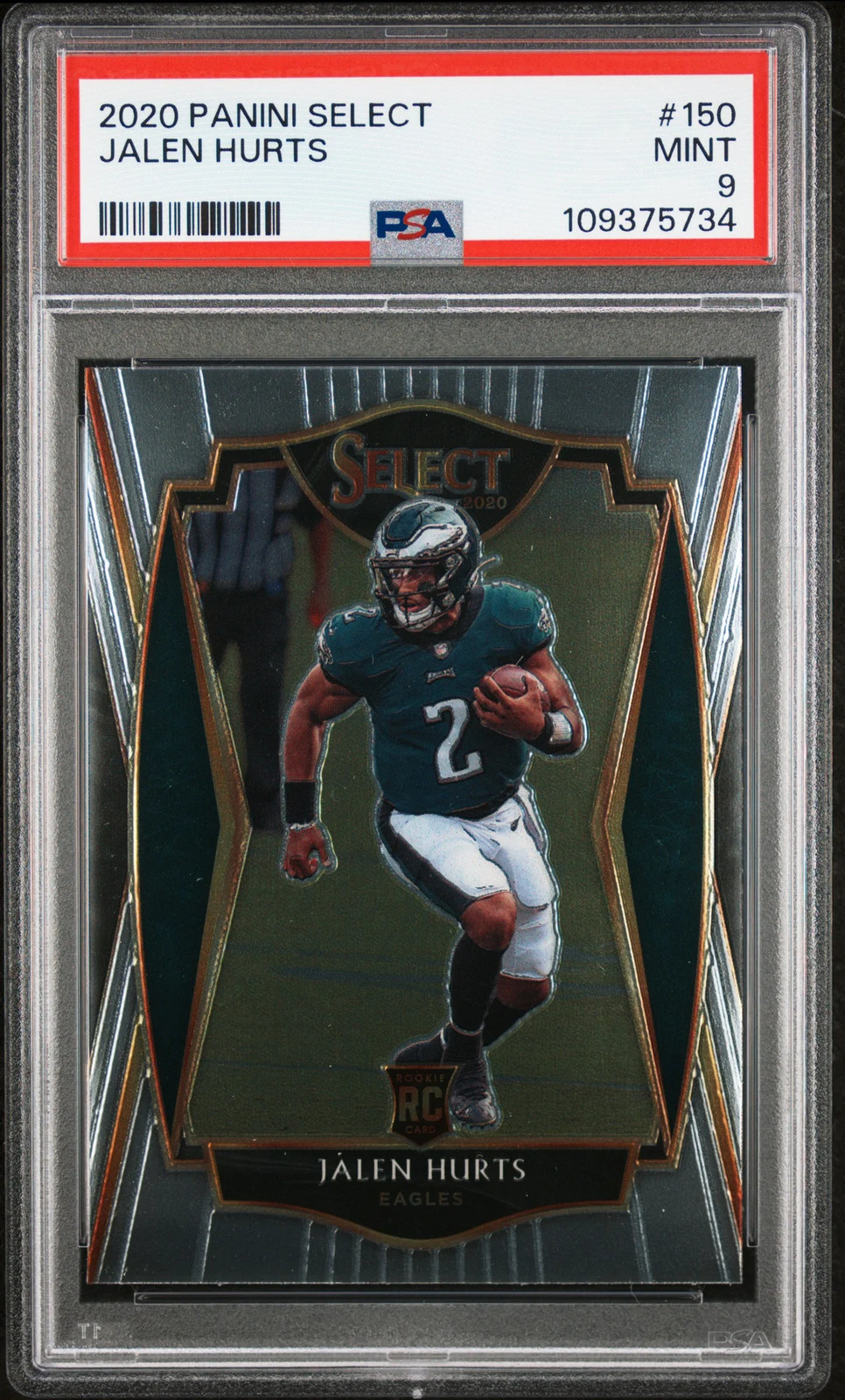 2020 Panini Select Jalen Hurts #150 PSA 9