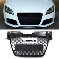 KÜHLERGRILL IM TTRS-STIL GLÄNZEND SCHWARZ WABENMUSTER FÜR AUDI TT II 8J 2006-14
