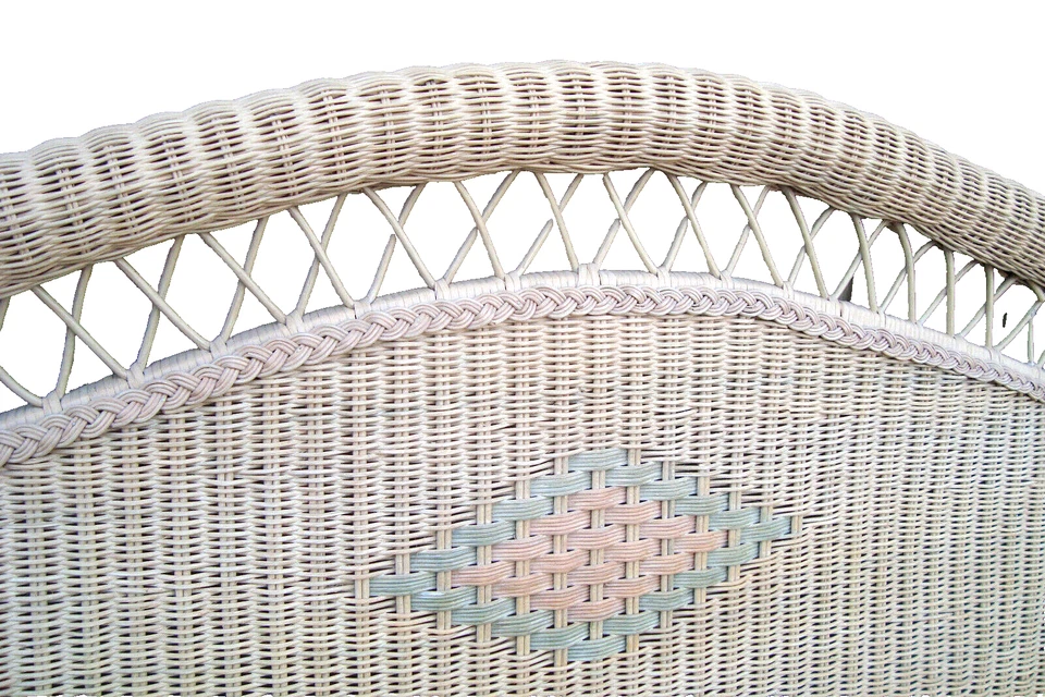 60837 HENRY LINK Cabecero Cama King Size Mimbre Romántico Shabby Foto 4 de 4