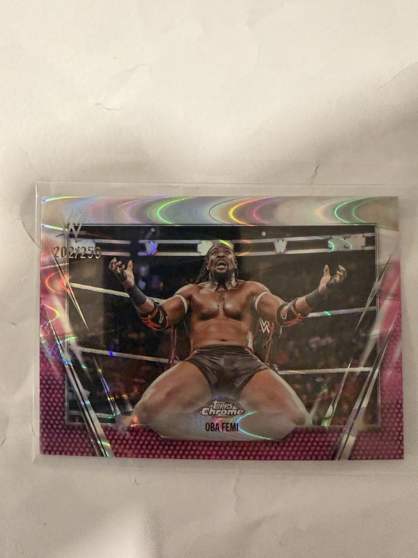 Topps 2026 Topps Chrome WWE Oba Femi #120 Serial Numbered /250 NXT