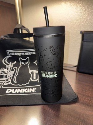 2025 Salem Mass Runs On Dunkin Donuts Halloween Collectible Tumbler Cup 18oz NEW