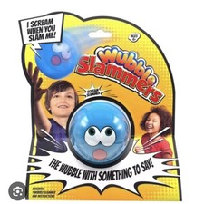Wubble Slammers Scream - Shake Toss Bounce Toss Catch Blue Hardball Ages 6 