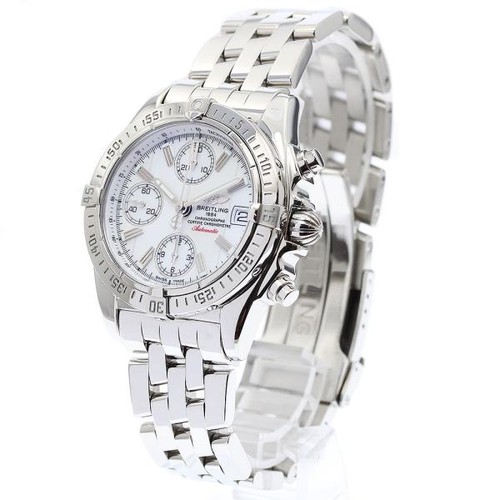 BREITLING CHRONOMAT A13358 39mm SS White #C6676