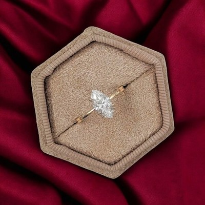 Damenring 14 Karat Gelbgold 1,50 kt IGI Lab Created Diamant im...