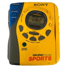 Sony Walkman WM-FS493 Sports Cassette Player -New Belt- Power On Spin- No Sound