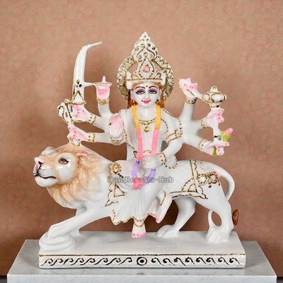 Durga Statue 9 Inch, Goddess Durga Idols, Ambe Mata Murti, Spiritual Gift Décor