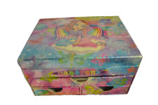 Lisa Frank vintage jewelry box organizer stationary trinket box Angel kitten