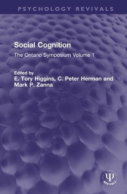 Social Cognition: The Ontario Symposium Volume 1 by E. Tory Higgins Hardcover Bo