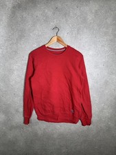 Vintage Russell Athletic Blank Baggy Sweatshirt Mens Small Red TA5240