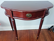 Tavolo consolle vintage Bombay Company stile federale legno massello cassetto singolo 32"