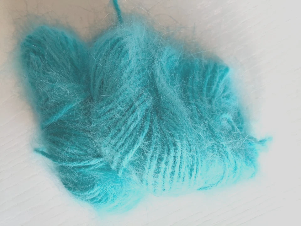 Gedifra 100 % Angora Aphrodite Garn 19 Gr. Türkis  Fb. 1807 - Bild 3 von 4