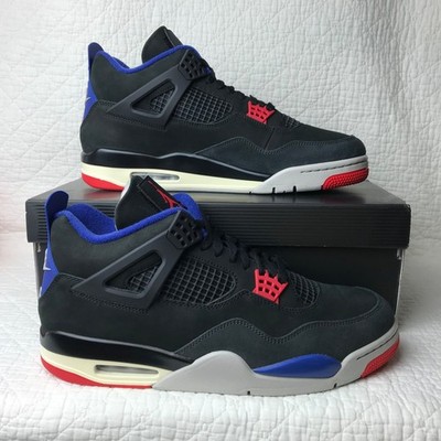 Nike Air Jordan 4 Retro Shoes Men's SZ 12.5 Black Red Royal Blue