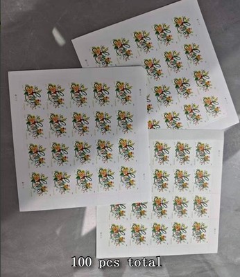  Love Flourishes Forever Stamps (5 Sheets), Mint Unused (100 Stamps Total)