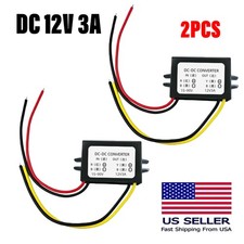 2PC DC to DC Step Down Voltage Converter 20V-55V 24V 36V 48V to 12 volt out 3A