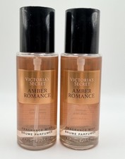 2 NEW VICTORIA'S SECRET AMBER ROMANCE FRAGRANCE MIST BODY SPRAY TRAVEL SIZE