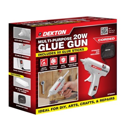 Dekton Mehrzweck Elektrische 20W Klebepistole mit 50 Klebesticks Hobby Basteln DIY