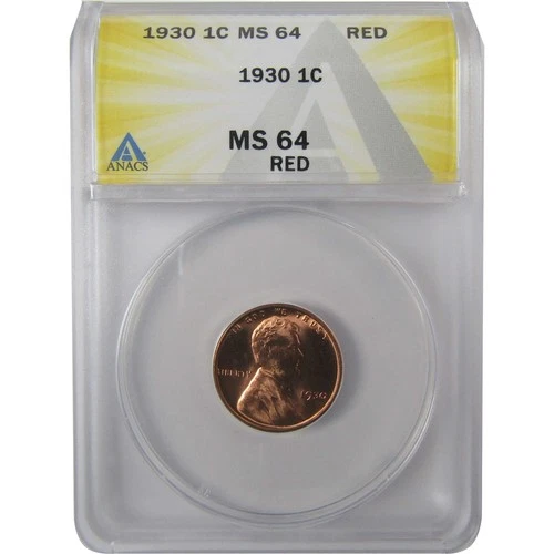 1930 Lincoln Wheat Cent MS 64 RD ANACS Penny Uncirculated SKU:I25587