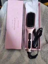 MEGAWISE Pro Ceramic Ionic Hair Straightener Brush for Home Salon | MCH Fast 20s